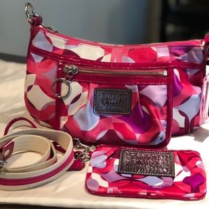 Coach Poppy Handbag w/ matching wristlet